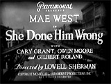 She Done Him Wrong (1933)