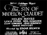 The Sin of Madelon Claudet (1931)